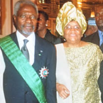 Mr. Kofi Annan & Mrs. Ellen J. Sirleaf